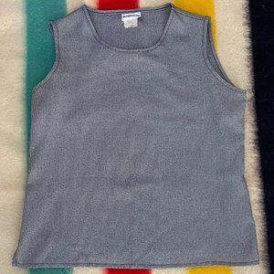 Women's vintage boxy sleeveless tank, coastal grandmother style